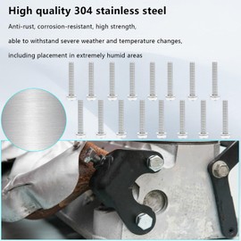 BIGLKNM Exhaust Mainfold Bolt Kit Compatible with Ford F250 F350, Stainless Steel Bolt Screw Kit Fit for 1994-2003 7.3L Powerstroke Diesel Engine