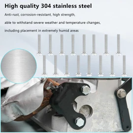 BIGLKNM Exhaust Mainfold Bolt Kit Compatible with Ford F250 F350, Stainless Steel Bolt Screw Kit Fit for 1994-2003 7.3L Powerstroke Diesel Engine
