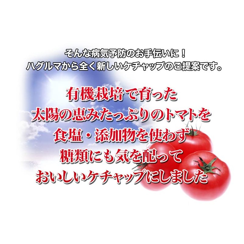 Haguruma Ketchup ~ Made with Organic Cultivated Tomatoes, Salt Free,