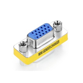 SVGA Connector, WOVTE DB HD New 15 VGA SVGA KVM Female to Female Gender Changer Adapter Coupler Pack of 2