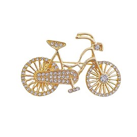 Bike Cycle Brooch Pin Vintage Zirconia Bicycle Lapel Pin Enamel Cycle Biking Brooch for Women Men Girls Christmas Jewelry Gift Bags Hat Decoration