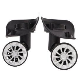 Ejoyous Pack of 2 Suitcase Universal Wheel, Double Row Silent Luggage Wheel, Replacement 360 Degree Rotation Repair Suitcase Bag Parts Wheels