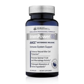 American BioSciences ImmPower ER AHCC (Extended Release) Immune Support Mushroom Supplement, 60 Capsules, 500 milligrams per Capsule