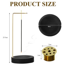 Incense Holder 2-in-1 Incense Stick Holders Incense Sticks Holder 9 Hole Incense Holder Incense Burner Insensé Sticks Holder Suitable for Home Office Decoration Yoga Meditation