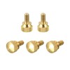 sourcing map Knurled Screws M4 x 8 mm Brass Shoulder