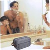 WOONEKY Men's Nylon Cosmetic Bag for Travel Large Capacity Toiletry