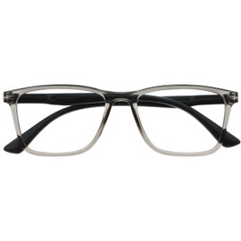 OPULIZE NYX Blue Light Blocking Glasses - Anti-Glare Computer and Gaming Eyewear - UV and Eyestrain Protection - Rectangular Frame - Grey - Men Women