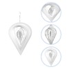 sourcing map Wind Spinner Pear-Shape 7.87" x 14.96" Stainless Steel