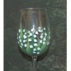 Hand Painted Wine Glasses - Lily of the Valley (Set