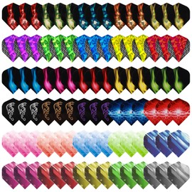 Deetenks 90PCS Dart Flights 30 Sets Durable Standard PET and Reflect Dart Flights Replacement Feather Tail Wing for Soft Tip Steel Tip Darts