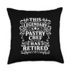 Vintage This Legendary Pastry Chef Has Retired Throw Pillow