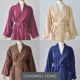 Songwol Towel Songwol Color Bathrobe (30 count 850g) Shower towel robe, navy blue L / 송월타올 송월 컬러 목욕가운 (30수 850g) 샤워수건 가운, 남색L