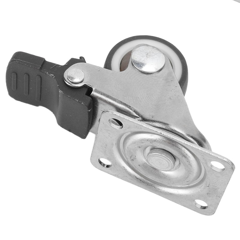 4Pcs Small Caster Wheels 1in Diameter Steel Rubber Rotating Locking