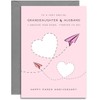 Granddaughter & Husband 1st Anniversary Card - Paper Wedding Anniversary