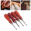 4 Pcs Leather Edger Leather Edge Chamfering Knife Sharpener Hand