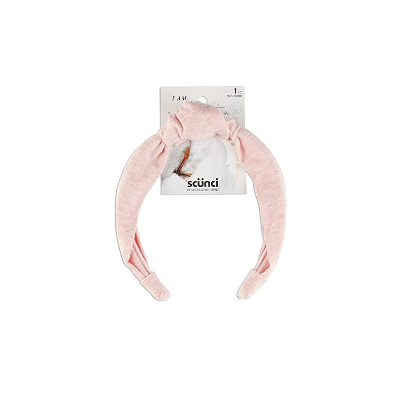 Scunci I Am Recycled Planet Earth-Friendly Soft Knot Headband, Pink,