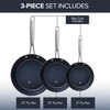 Nuwave 3-Piece Fry Pan Set, 8”, 10”, 12” Forged Lightweight,