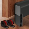 Holikme 2 Pack Door Draft Stopper Under Door Draft Blocker Insulator Weather Stripping Noise Stopper Strong Adhesive 37" Length, Black