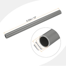 QUARKZMAN PVC Pipe, Round, Hard, 21 mm ID, 25 mm (1 Inch) OD, 330 mm/13 inches, Light Grey, High Impact Resistance for Water Pipes, Crafts, Cable Sleeve