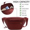 AYNKH Fashion Bum Bag Woven Pack with Adjustable Strap, Smooth