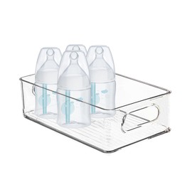 Baby Bottle Organizer, Plastic Storage Center for Baby Bottles and Food Jars, Portable Nursery Storage Plastic Baby Organizer, Convenient Storage Center for Kitchen Cabinet, Refrigerator & Countertop