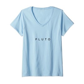 Womens Planet Pluto Costume Astrology Design for Cosmology Fans V-Neck T-Shirt