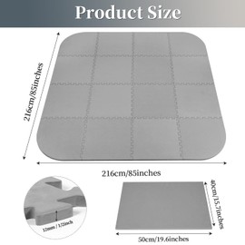 85 Inch Hot Tub Mat & Pad for Inflatable Tubs - 1/2" Extra Thick Non-Slip EVA Foam Padding, Spa Foundation for Outdoor Hot Tubs, Pool, Gym & Camping Mat (Easy Clean)