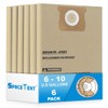 SpaceTent 6 Pack DXVA19-4101 Disposable Filter Bags for DEWALT 6,