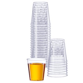SETUP Clear Hard Plastic Shot Glasses [1 oz. - 100 Count] Disposable Shot Cups