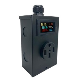 BUYSFORLIFE 14-50 Outlet Meter Box Installation Kit Assembly Required for Custom Application w/Box, Recepticle, LCD Meter, Screws, Cable Gland 110-240v Ampmeter, Voltmeter, Monitor Energy Usage