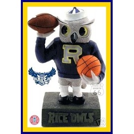 RICE UNIVERSITY SAMMY BASKETBALL FOOTBALL OWL MASCOT NW