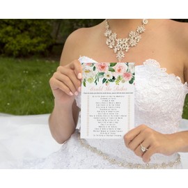 Paper Clever Party Would She Rather Bridal Shower Game, Who Knows the Bride Best Activity, Graceful Floral and Greenery Themed, 25 Pack