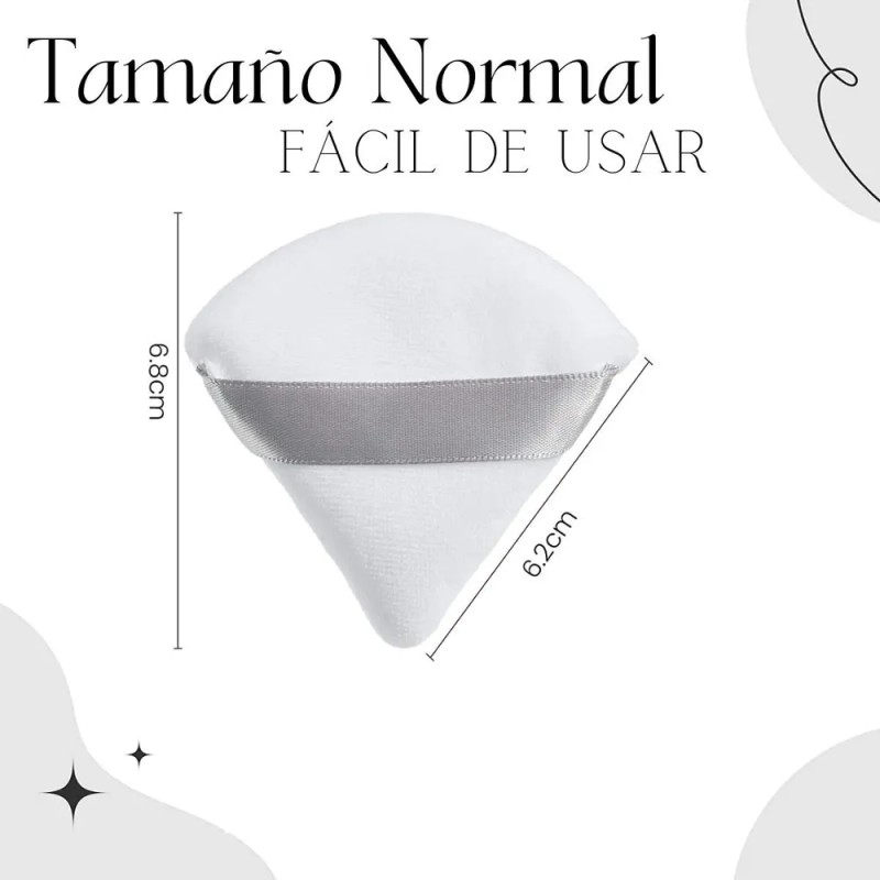 Set 6 Esponja Maquillaje Polvo Base Triángulo Cosméticos F
