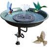 Vantulla Deck Mounted Bird Bath,Dual Purpose Hummingbird Bath and Bird
