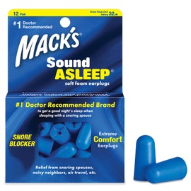Macks - Tapones para los oídos (espuma suave), Azul, 12 Pair