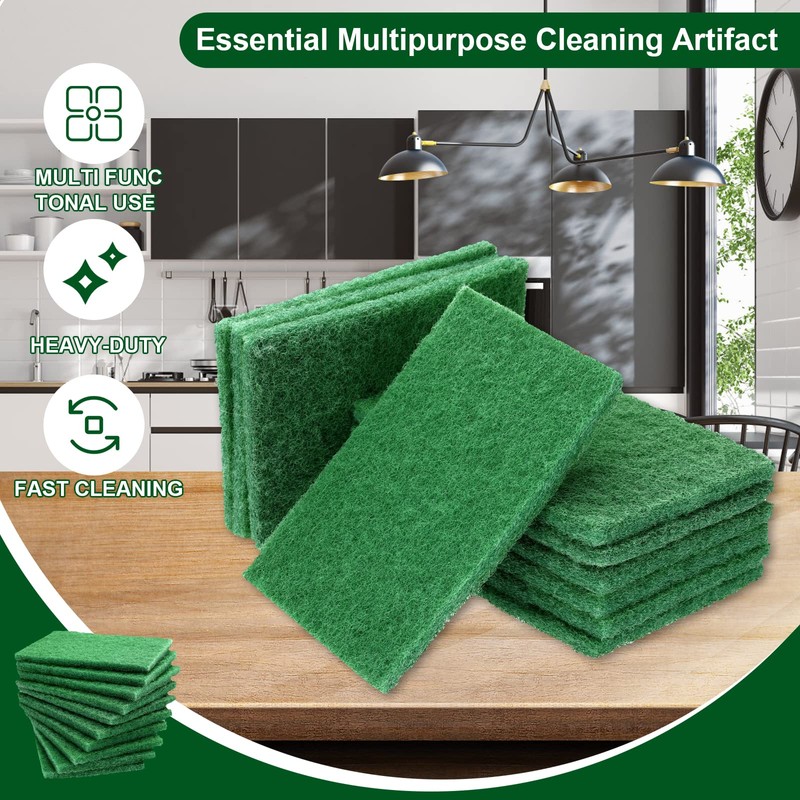 Sibba Pack of 10 Scouring Pads, Kitchen Sponge, High Performance