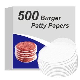 Burger Patty Paper Round 4.5 Inch Set of 500 Non Stick Pad for Press Patty Hamburger Parchment Papers