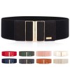 MIJIU Womens Vintage Wide Elastic Stretch Tunic Belts Black Belts