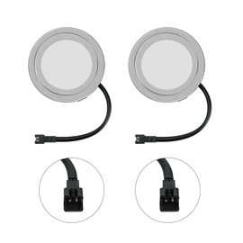 FIMXSD 2 Pack Range Hood Lights with SM Socket DC 12V 1.5W 6500K Hole Closet Range Hood LED Light Recessed Stove Hood Light Bulb Replacement, SM Socket (Male Head)