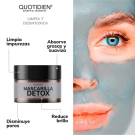 Kit Mascarilla Facial Detox Skin Care  Mascarilla Refresh - Carbón Activado - Arcillas Puras - Limpieza Profunda - Skincare Absorbe Grasas -...       