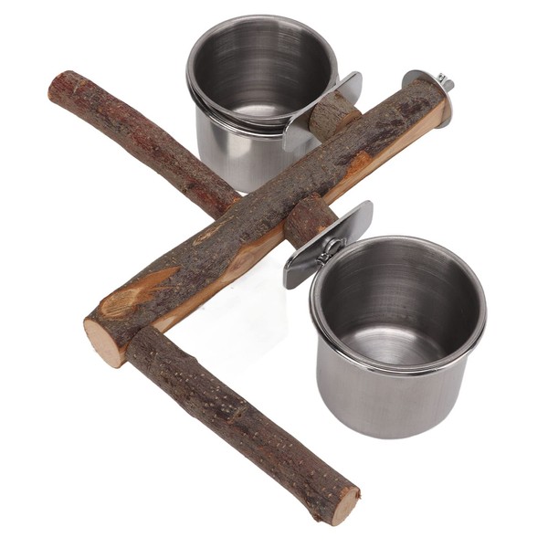 Bird Feeding Dish Cup, Stainless Steel Bird Feeding Bowl Easy