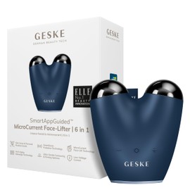 GESKE SmartAppGuided™ MicroCurrent Face-Lifter 6 in 1 Facial Lifting Face & Jawline Trainer Face Tightening Anti Ageing Device Microcurrent Against Wrinkles Double Chin Remover