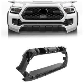 KUAFU Front Upper Grille Bracket Compatible with 2016-2022 Toyota Tacoma Plastic(ABS) Outer Frame Holder Shell Black