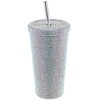 500ml Water Bottle Stainless Steel Rhinestone Decoration Vacuum Water Cup