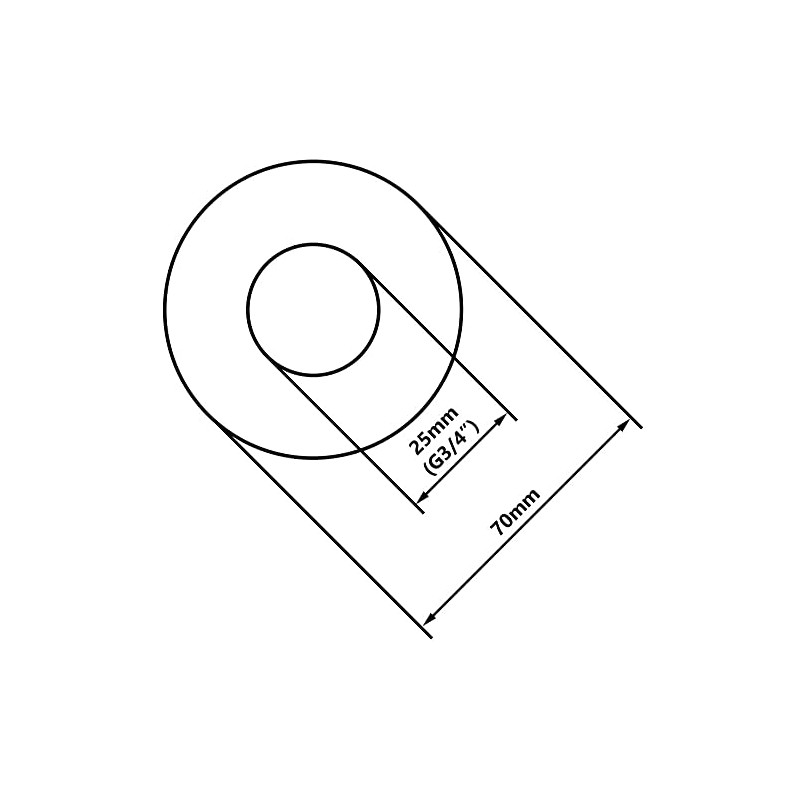Gold Finished Steel Pipe Cover Collar Cone 3/4" (25mm) 25mm