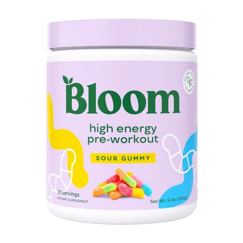 Bloom Nutrition High Energy Pre-Workout Powder – Natural Caffeine, Amino