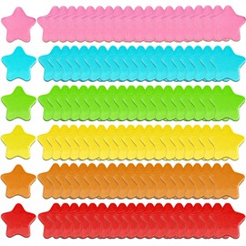 120 Pcs Large Colorful Stars Shaped Magnets Blackboard Sticker Refrigerator Magnets Childrens Race Reward Chart Magnet for Whiteboard Classroom Office Refrigerator (6 Color,4cm/1.57Inch)