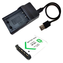 For Sony Battery / USB Charger For NP-BX1 Sony DSC-RX100 II DSC-RX100M2 DSC-RX100 III US - 1x Battery + 1x Charger