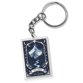 Velaris City Of Starlight Keychain 2 Inches COTAR, Book Lover, Court of Night, Romantasy, Reader Acrylic Material Key Ring Accessories for Motorcycles Cars Backpack Handbag Gifts for Friend Coworker