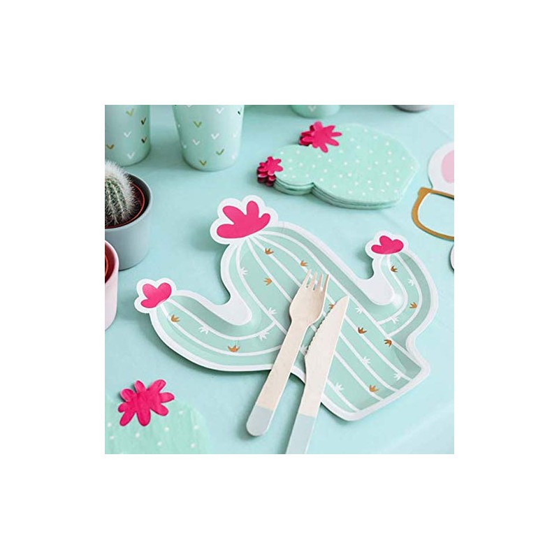 Luck and LUCK Cactus Paper Plates, Pack of 6